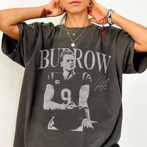 [Sale Up To 50%] Joe Burrow Vintage Comfort Color Shirt, Joe Burrow Retro Rap Tee, Game Day Shirt, Football Shirt