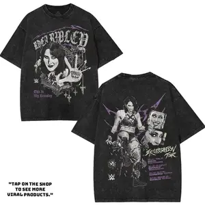 Rhea Ripley Vintage Wash T-Shirt – Oversized WWE4U Wrestling Tee Honoring Mami’s Legacy, Judgment Day Powerhouse Persona & Classic Dark Retro Streetwear Merch V3U
