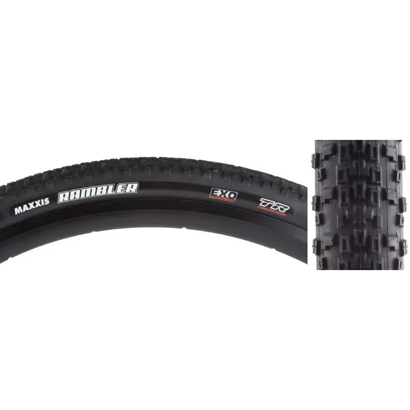 Maxxis Rambler Tire - 700 x 45 Tubeless Folding Black Dual EXO