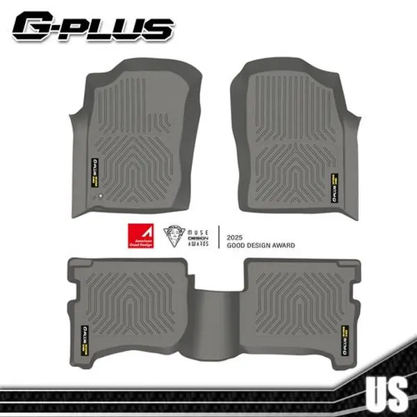 G-PLUS TPE Automotive Floor Mats, Car Accessories for 1996-2002 Toyota 4Runner, All-Weather, Waterproof, Anti-Slip 1st & 2nd Row Beige Car Floor Liners, Car Foot Mats
