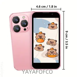 ‌YAYAFOFCO  Mini Phones，Girls' And Children's Smartphone Toys, Of Any Age, With Camera - Learning Games, Children's Phones, Travel Toys,  Holiday Gifts, Birthday Gifts For Girls And Boys, Pocket Mini Phones,  Face ID, GPS, Small Smartphones, Kids Phones