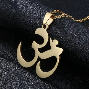 Om pendant necklace,Creative necklace  stainless steel yoga outdoor sports chain jewelry
