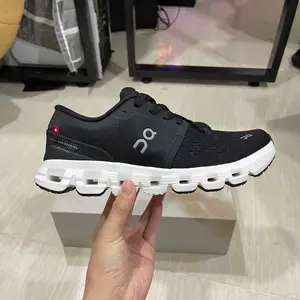 On Women Cloud X 4 Black White Running Shoes