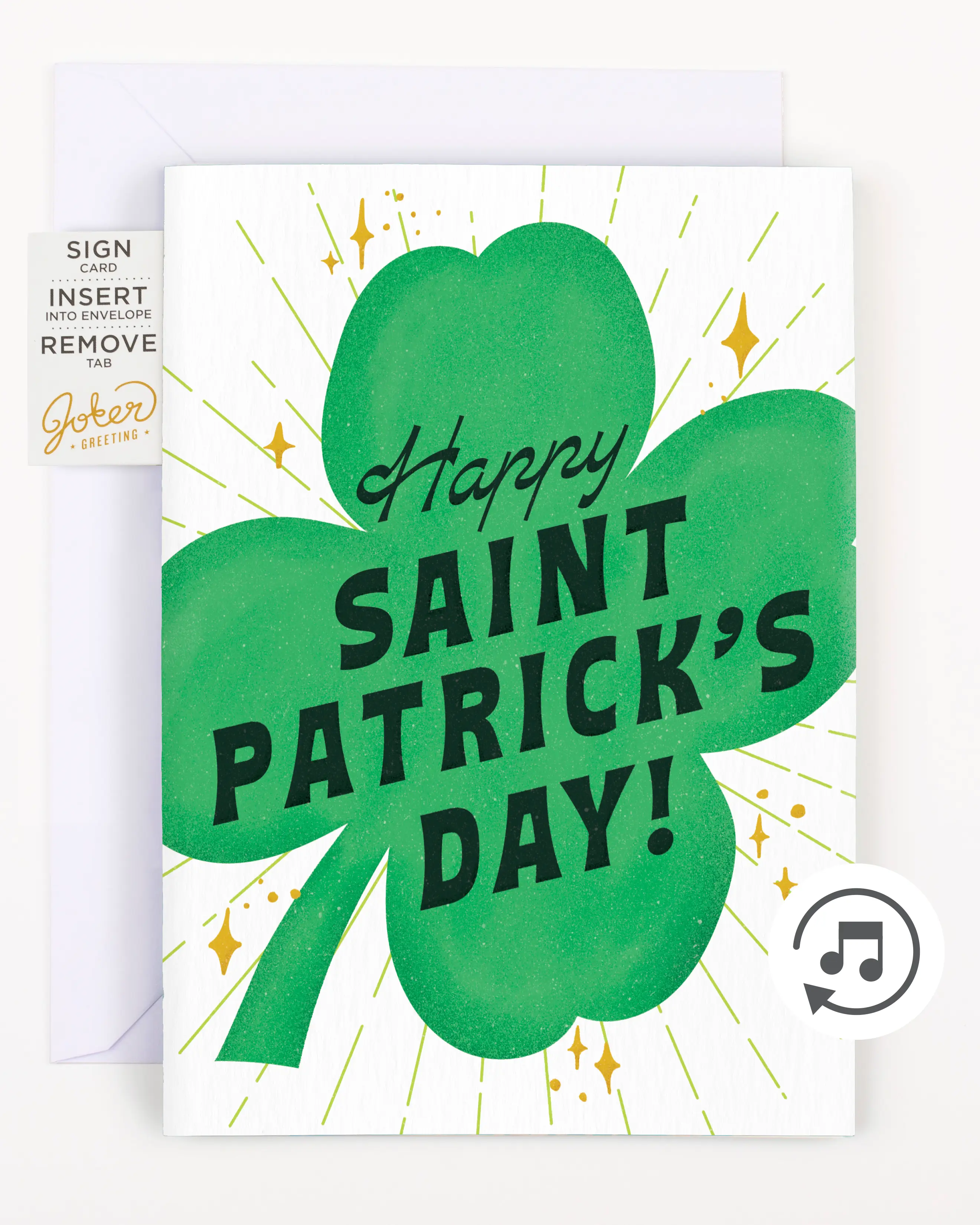 Endless Bagpipes St. Patricks Day Card with Glitter and Stickers Endless Bagpipes St. Patricks Day Card with Glitter and Stickers