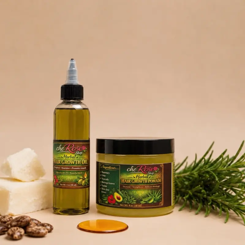 Unisex Haircare Pomade and Oil Set - Gentle Frizz Control, Dry Hair Hydrating Treatment, Moisturizing Growth Booster for Curly Hair, Repairs Damaged Strands
