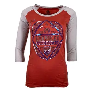 AMERICAN FIGHTER Women's Cotton Long Sleeve Casual T-Shirt, Fort Valley Biker Top