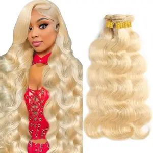 [Rovess Hair]16A 613 Bundles Human Hair 30inch Blonde Body Wave Bundles Human Hair 613 Quick Weave Bundles Blonde Straight Human Hair Bundles