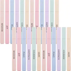 24-Piece Pastel Bible Highlighters Set, Soft Chisel Tip, No Bleed, Cute Aesthetic Markers