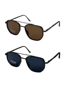 Unisex Fashionable All-match Tinted Lens Aviator Sunglasses, His and Hers Gifts, Summer Vintage Trendy Glasses, Fashionable Sunglasses Men for Outdoor Activities