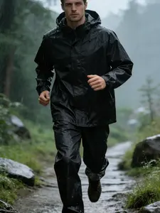 Unisex Raincoat Set, Separate Design, Jacket and Pants Combo, Windproof Waterproof Material, Ideal for Rainy Days, Outdoor Walking, Light Outdoor Work