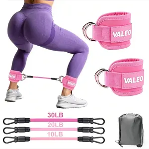 Adjustable Resistance Bands & Ankle Set, TPE Training Bands with Comfortable Grip, Fitness Equipment for Leg Movement, Home Workouts, Yoga and Gym Training, Suitable for Men and Women