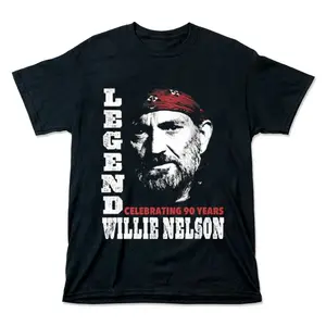 Willie Nelson Unisex T-Shirt, Retro Country Band Tee Style Cotton Tee YR290108