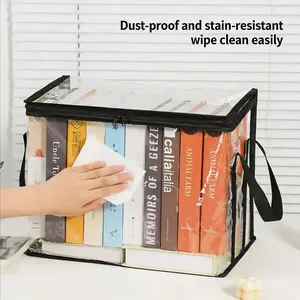 Large Clear Thick Plastic Storage Box with Hinged Lid, Heavy-Duty Durable High-Capacity Organizer for Home, Moving, Attic