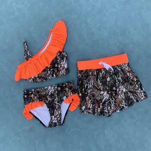 Kids girl camouflage two pieces summer swimsuit