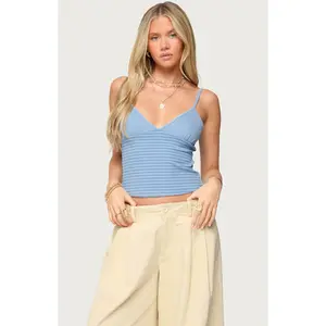 Edikted Women's Hemsley Striped Ribbed Tank Top