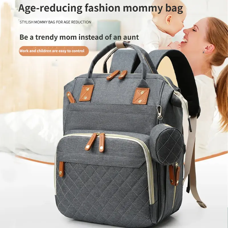 Multifunctional Diaper Backpack for Moms - Large Capacity Diaper Bag with Multi-Pocket Design, Insulated Pockets for Travel, Daily Use
