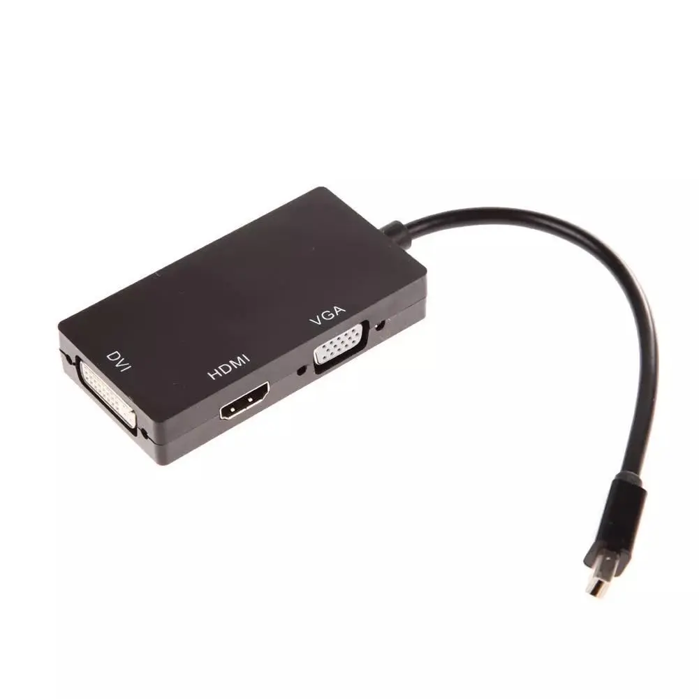 SGElectronix 3-in-1 Portable Mini DisplayPort Adapter - MDP Thunderbolt to HDMI Output, VGA, DVI Splitter for Monitor, Plug-and-Play Lightweight Computer Accessory, 1080P Support