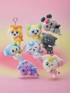 ATEEZ – [MIGHTEEZ Wonder Fairy] Plush Keyring | Official LINE FRIENDS x ATEEZ Plush Keychain | Hongyo / Ddeongyo / Tyuyo / Ddangyo / Saniyo / Mingyo / Kkamyo / Jjongyo + Exclusive Photocard