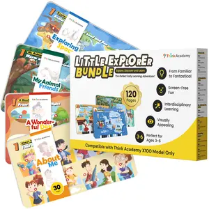 Think Academy My First Joy of Learning - Kids Learning Card 116 Pages Themes Double-Sided Learning Card for Learning Pad X100 Boys Girls Aged 3 4 5 6 Year Old