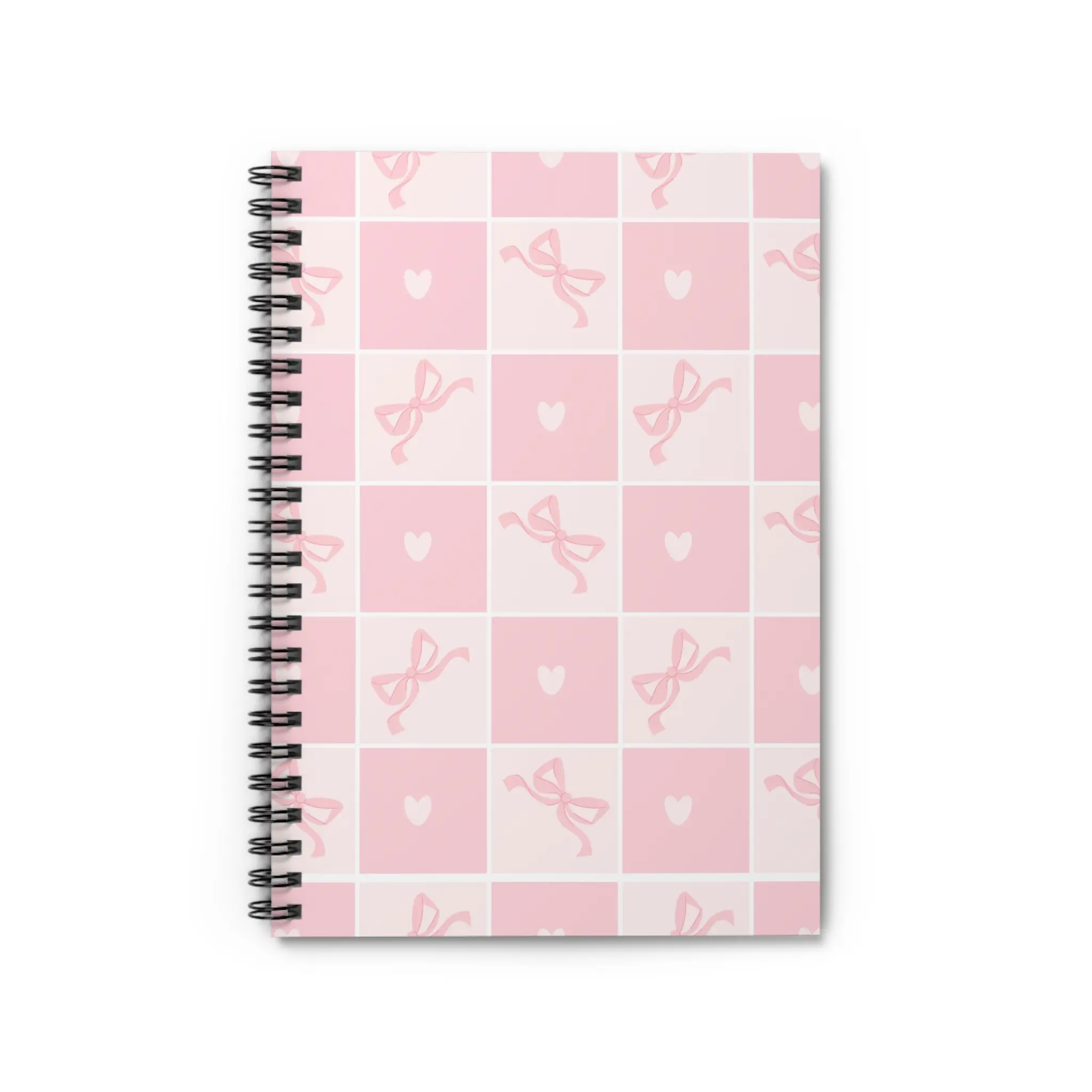 Pink Bow Spiral Notebook | Ruled Lined Journal