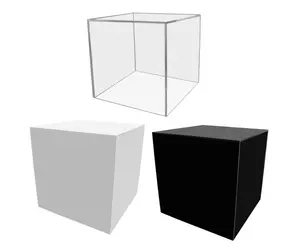 10" Acrylic Display Box with One Open Side No Lid Versatile Square Plastic Retail Product Riser or Merchandise Storage Bin No Assembly by 321 Plastics