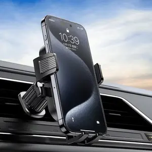 Flexible Auto Lock Car Phone Holder Air Vent Mount, Universal Hands-Free Cell Phone Stand, 360° Rotation Stable Bracket for All Smartphones