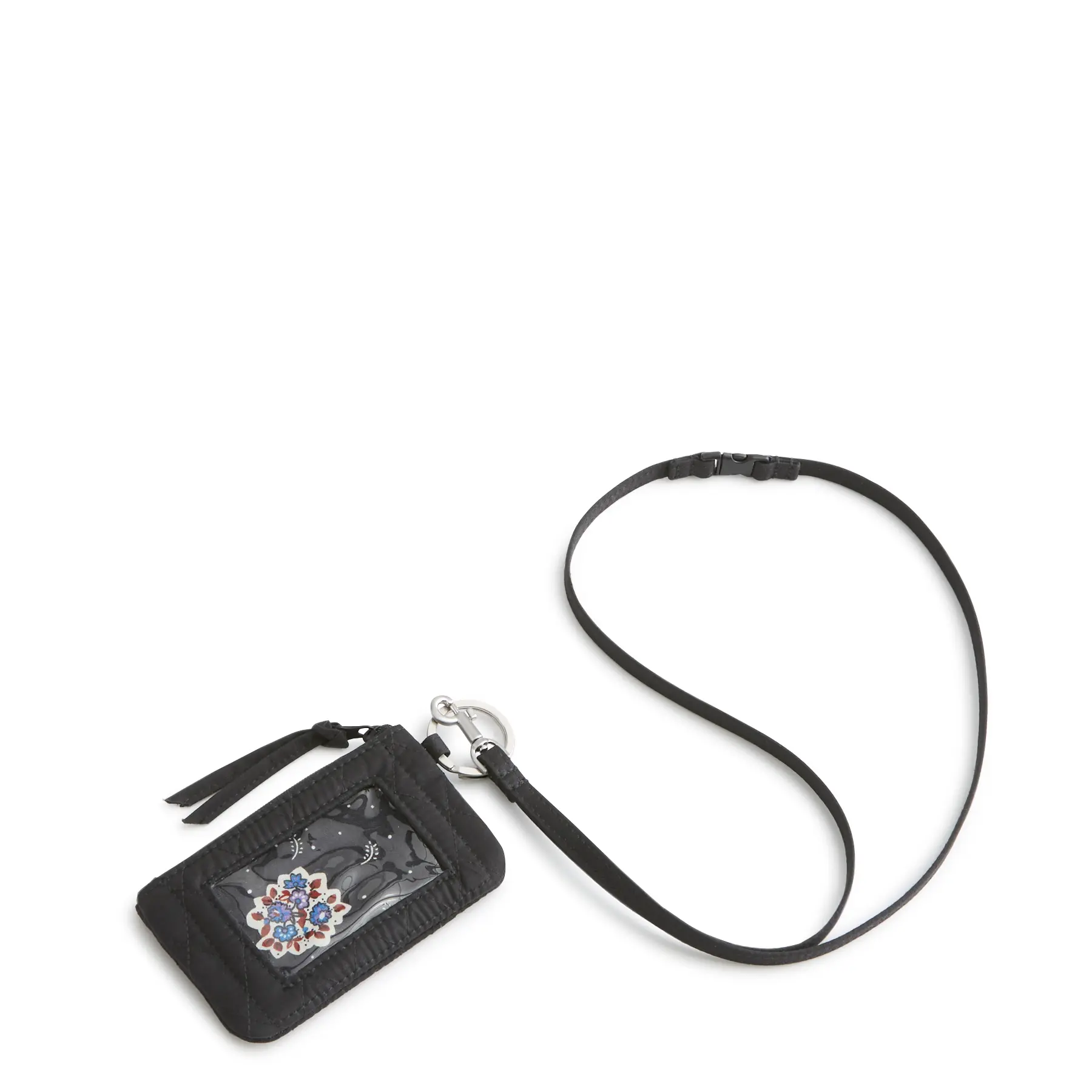 Vera Bradley Zip ID Pouch with Breakaway Lanyard | ID & Card Holder in Premium Cotton, Featherweight & Performance Twill | Multiple Colors & Prints