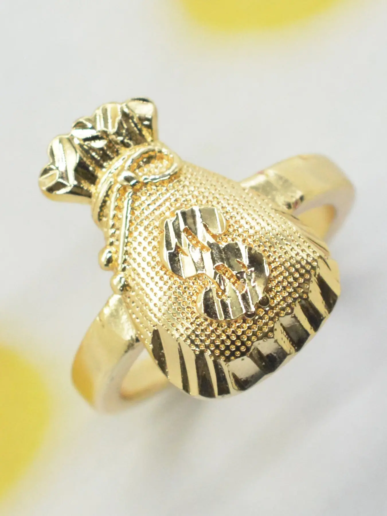 Fashion Hip-Hop Dollar Sign Geometric Design Ring, Unisex Daily Wear Jewelry, Perfect Gift for Party/mother's Day/valentine's Day/birthday, Metal Statement Rings