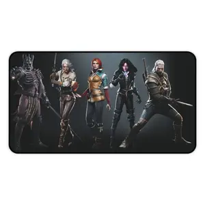 The Witcher Desk Mat Large Mouse Pad, Fantasy Game Art, Office Gaming Accessory