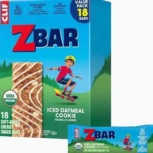 Zbar - Iced Oatmeal Cookie - Soft-Baked Energy Snack Bars - Non-GMO - 12g Whole Grains - USDA Organic Granola Bars - Snacks for Kids (18 Pack)