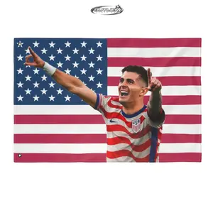Christian Pulisic USA FLAG, Soccer Flag, GIFT FOR FANS, USA Flag Soccer Banner Pulisic Graphic