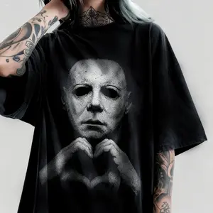 Michael Myers Heart Shirt, Horror Movie Tee, Halloween Gift, Slashers Tshirt, Retro Graphic, Spooky Season, Unisex T-shirt