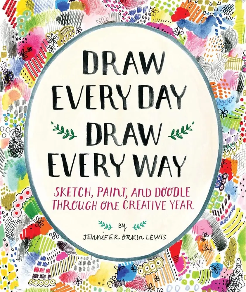 Guided Sketchbook & Coloring Book - Unisex 12-Month Daily Art Learning Journey, Drawing Tutorials, Creative Reflection, Monthly Themes, Changing Visual Thinking for Art Enthusiasts (Lifestyle & Hobbies Crafts & DIY Book with Varied Paper Types)