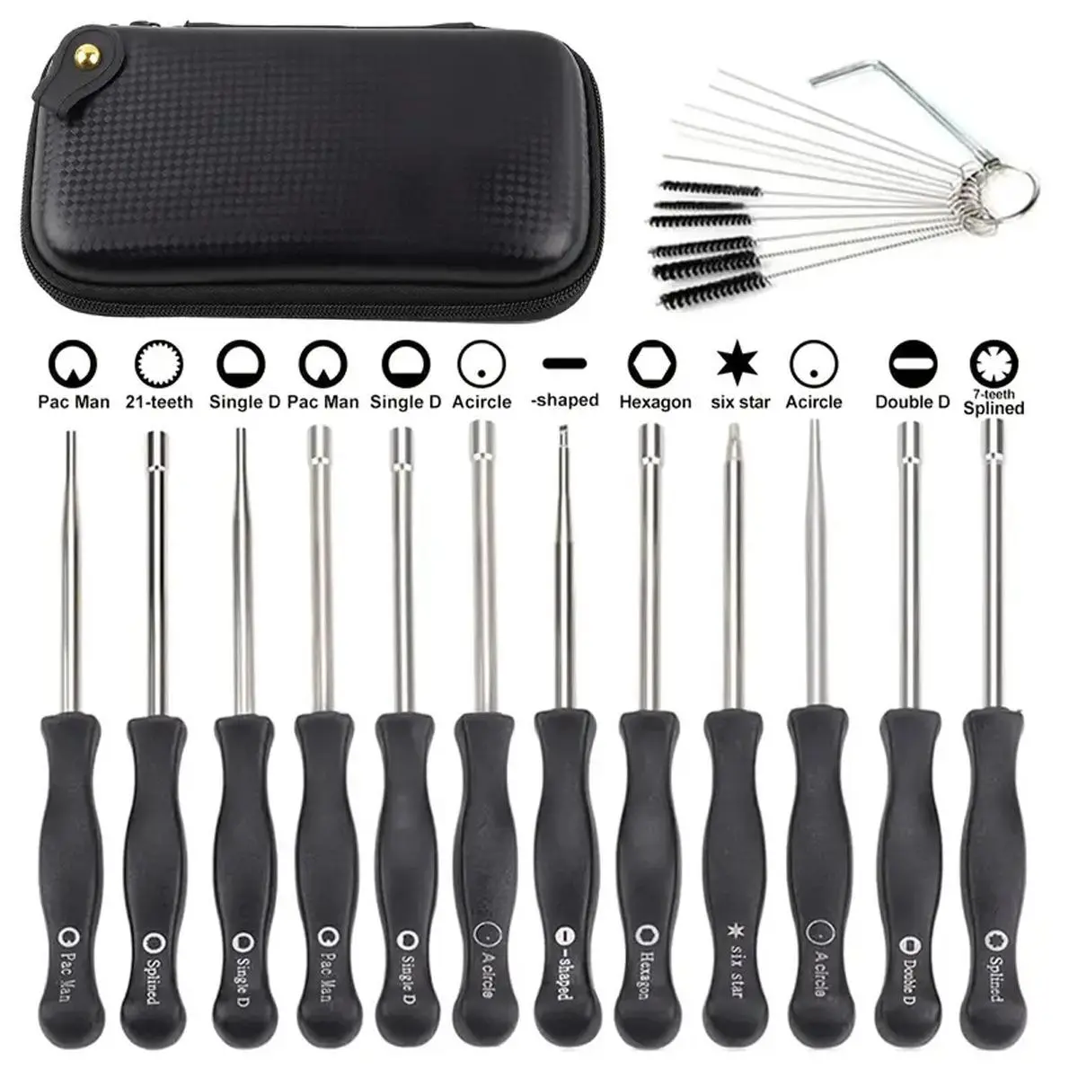 Carburetor Adjustment Tool, Carburator Adjusting Kit for 2-Cycle Small Engine, Power Tool Accessories for Poulan Husqvarna STHIL Echo Ryobi Troy Bilt Trimmer Weedeater Chainsaw, Repair Toolkit, Tool Kit Set, Tool Accessory Set