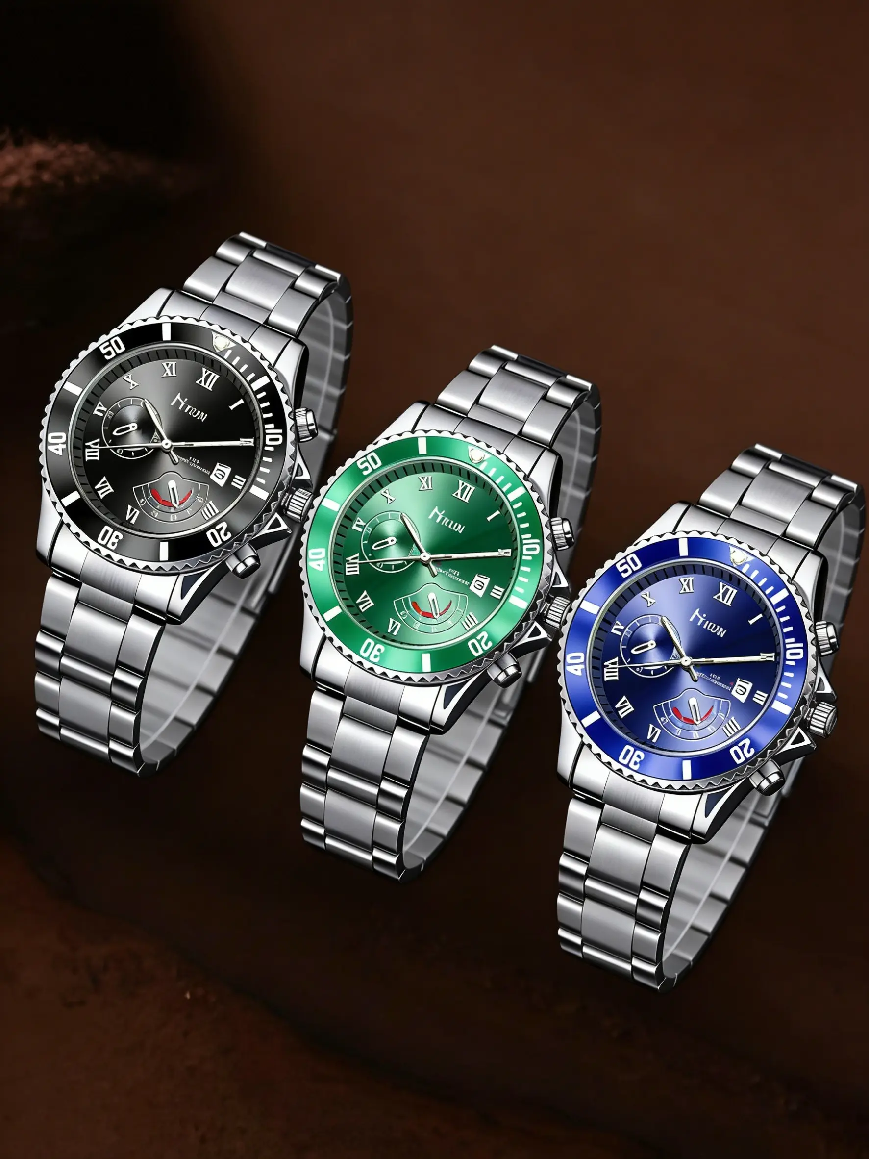 Men's Quartz Analog Watch Set, Quartz Wristwatches, Casual Wristwatch Set, Casual Fashion Watches for Men, Perfect Gift for Daily Wear, Birthdays, Father's Day & More