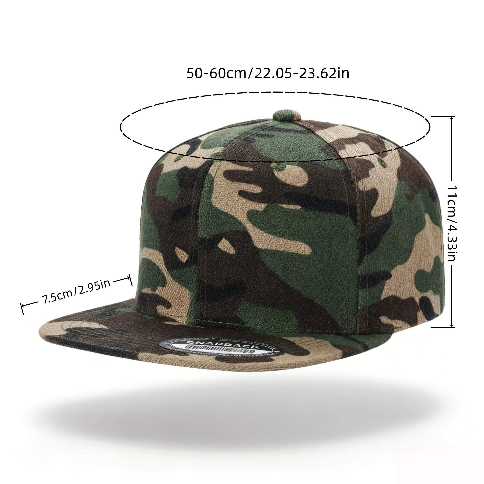 casual Camo Pattern Flat Bill Baseball Hat with Adjustable Strap for Custom Fit Trendy Plain Design Durable for Daily & Outdoor Wear trucker hat