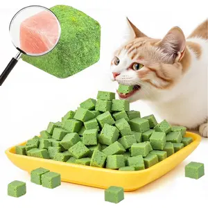 120g Freeze-Dried Cat Grass Treats with Premium Gourmet Blend - Natural Hairball Control & Gut Health Support for Cats (Chicken Breast Formula)
