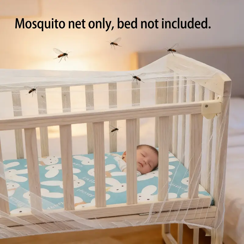 Children's Bed Mosquito Net - Breathable and Ventilated - Easy to Assemble, Lightweight Mesh Fabric, Ideal for Newborn, Nursery, Children's Beds and Cribs, Baby Stroller, Insect-Proof