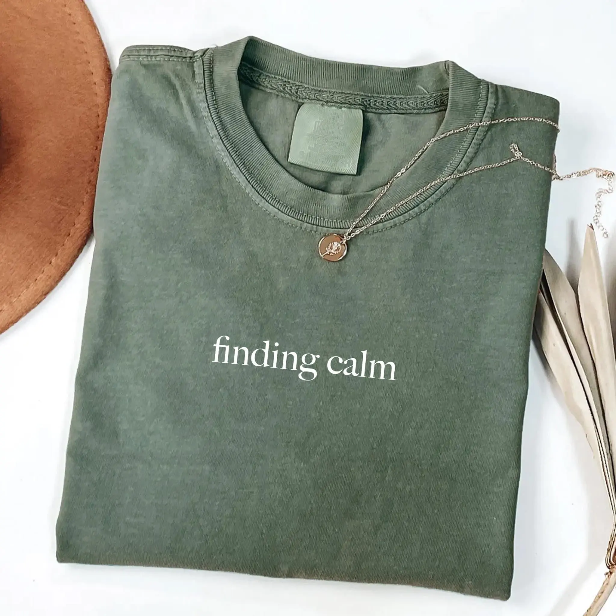 Comfort Colors Finding Calm Shirt, Peaceful Shirt, Relaxation Shirt, Serenity Shirt, Self Care Shirt, Mindfulness Shirt, Calm Vibes Shirt