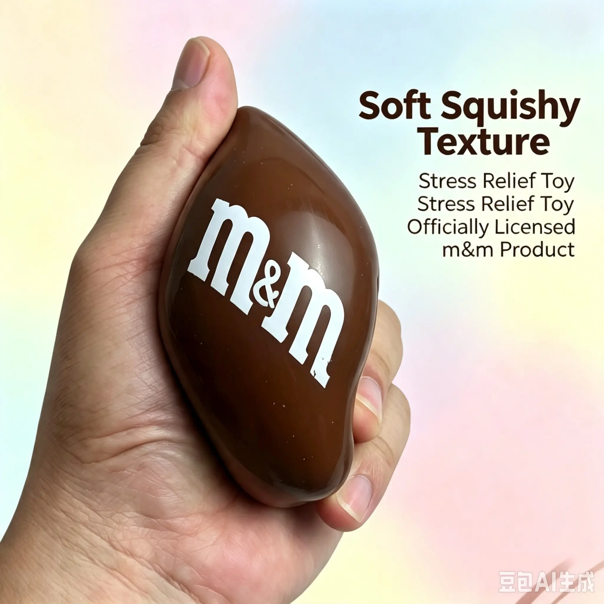 MM Co-branded Cube Squishy Fidget Toy, Maltose Soft Squeeze Square Doll, Transparent Gel Stress Relief Squeeze Model for Halloween Decor & Party Gifts
