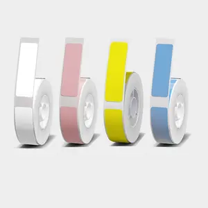 4 Rolls/4 Colors 12x40mm Thermal Label Paper, Compatible with P15/p12 Label Printers, Adhesive Stickers, Ideal for Printing Labels