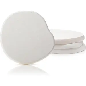 Set of 4 Cool Absorbent Quick-Dry Drink Coasters for Desks Cute Modern Stone Design with Stylish White Aesthetic White