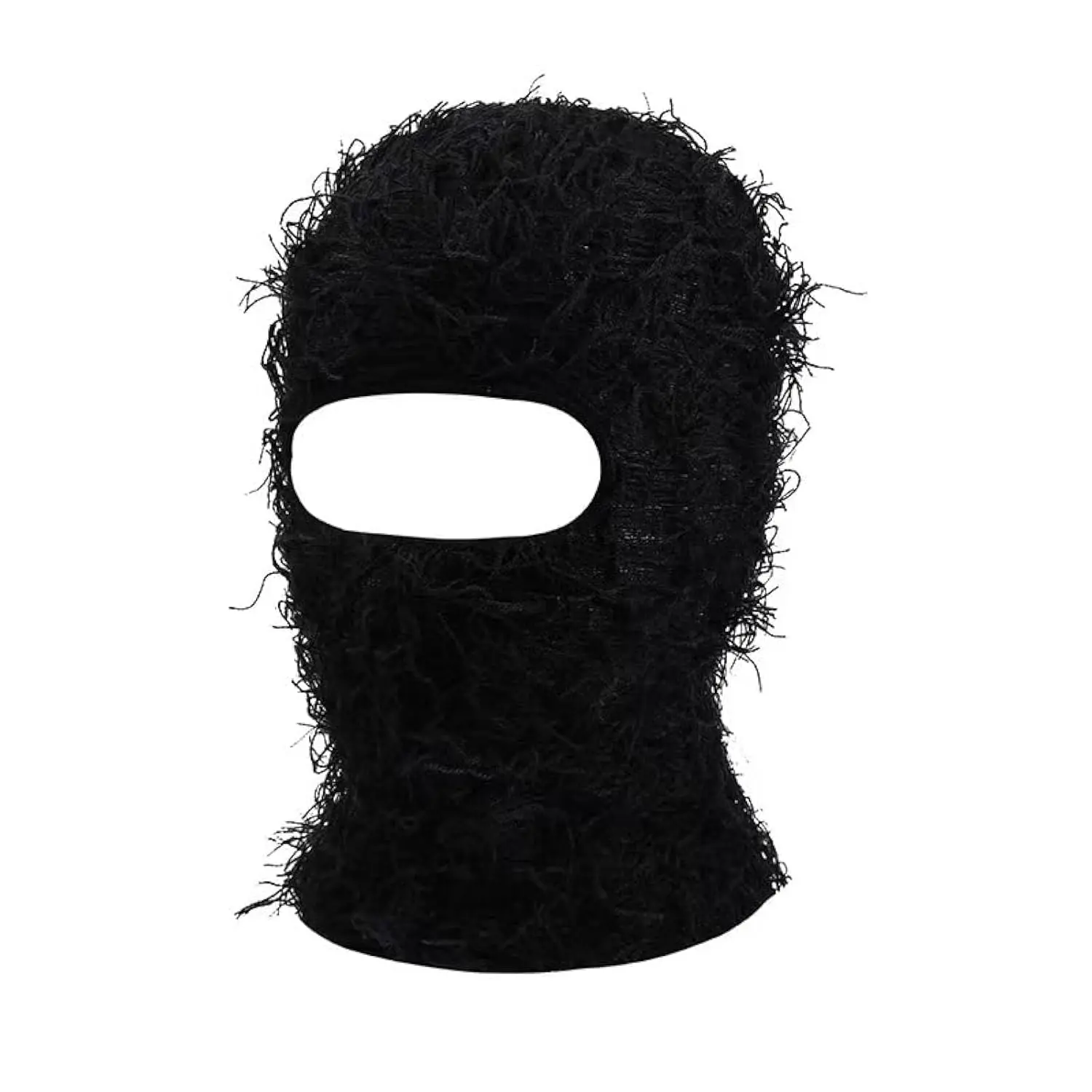 Distressed Knitted Full Face Ski Mask - Winter Windproof Neck Warmer for Men & Women - Stylish Distress Beanie for Cold Weather Adventures