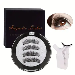 A Set of Two Pairs of Eight-Fold Magnetic False Eyelashes - Easy to Wear, No Glue Needed, Reusable And Waterproof, Creating a Natural Look - Suitable for Any Occasion Or Daily Makeup, Featuring Fine, Dense, High-Quality Eyelash Falsies