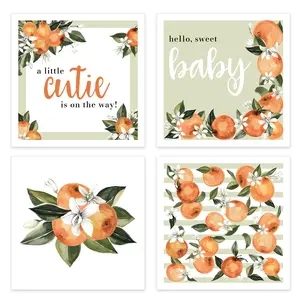 Little Cutie Party Napkins / 48 Napkins / Four Adorable Clementine Designs / Baby Shower Beverage Napkin Set / Made In The USA