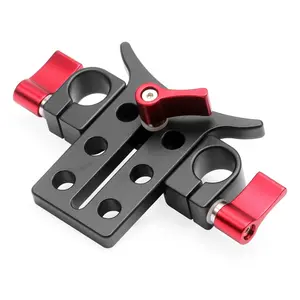 Feichao Camera Lens Support Bracket, Aluminum Alloy Clamp Holder, Fits 15mm Rod, Follow Focus System for Nikon Canon Sony Dslr Slr