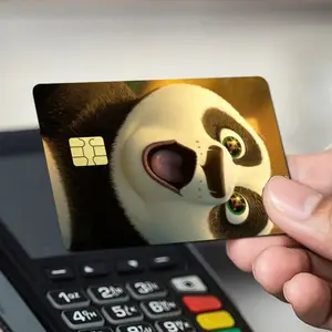 2D Plane Sticker Motorcycle Sticker Halloween And Christmas Gift 1/2/4pcs 1 Set of Exquisite 2D Pattern Cute Panda Stickers, Suitable for Credit Cards, Bank Cards, Debit Cards, Bus Cards, Decorative Stickers, Suitable for Small Card Cores