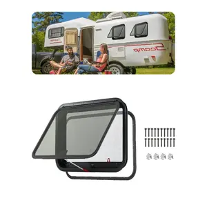 VEVOR Vertical RV Window, 12 Wx 24 H Tinted Sliding RV Window with Net Screen Trim Ring, Fit 15/16 - 1 3/4 Thickness Wall, RV Window Replacement for Teardrop Cargo Trailer Camper, DOT ApprovedVEVOR Super Brand Day
