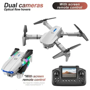 White Gray E88E99 Lighting Screen Control Mini Drone Dual Camera