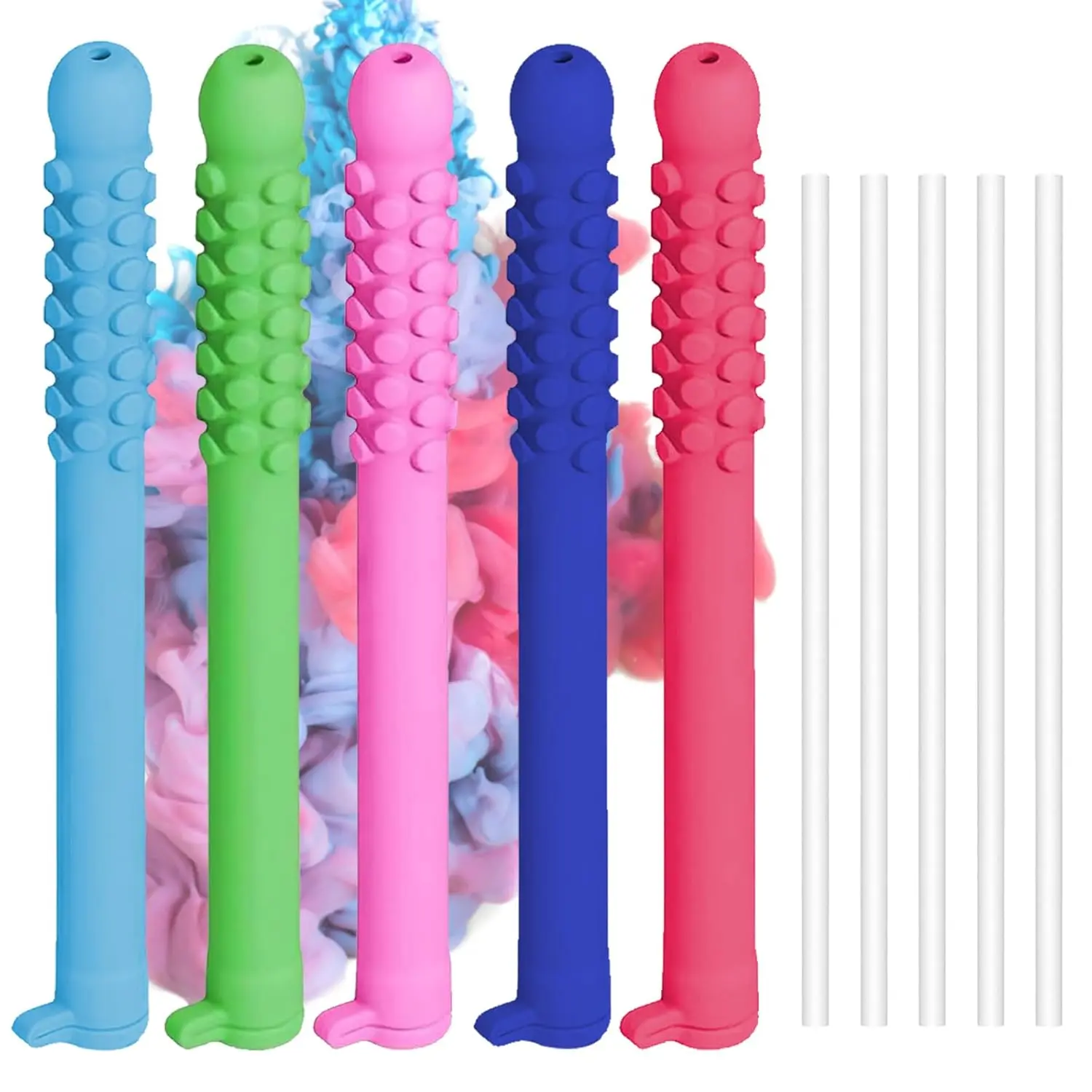 5 Pcs Chewable Essential Oil Breath Stick for Quit Smoking & Vaping - Stop Smoking Aid that Works, Oral Fixation Relief, Non-Nicotine Vapor Alternative, Portable Diffuser Oil Chewable Breather